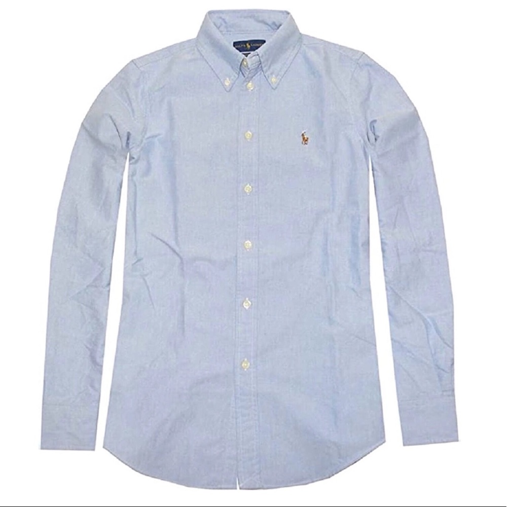 Ralph Lauren Womens Oxford Button Down Blue L